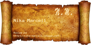 Nika Marcell névjegykártya