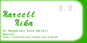 marcell nika business card
